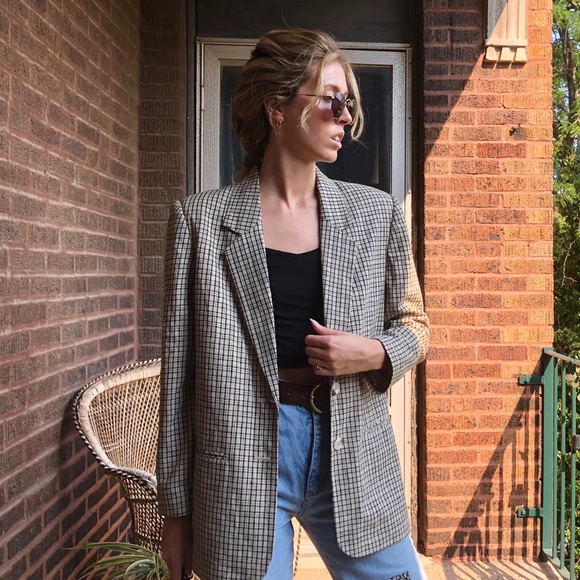 Vintage Plaid Blazer - Picture 2 of 6